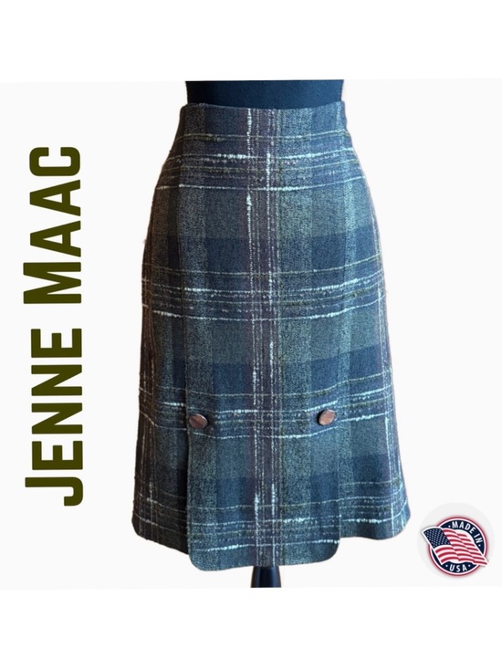 Jenne Maac Dresses & Skirts - Jenne Maac Plaid Wool Blend Skirt Lined (S)